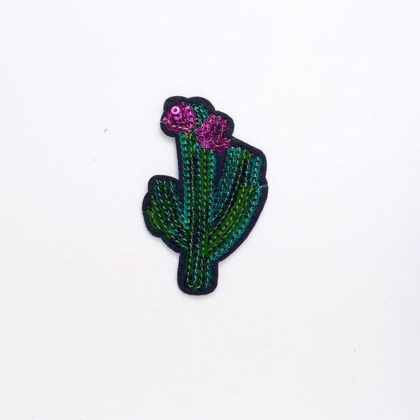 PC2251 - Sequin Cactus Pink Flower (Iron On)