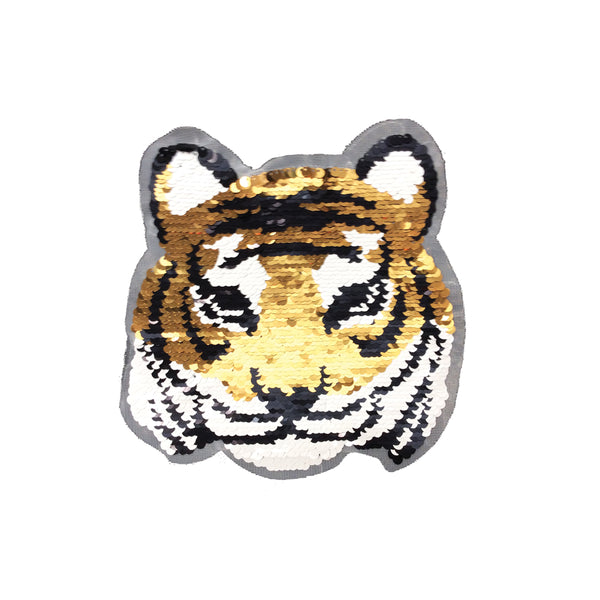 PC3643B - Reversible Double Sequin Tiger XL (Sew On)