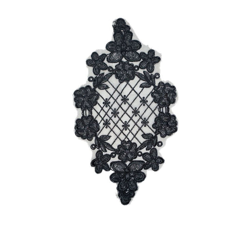 PC2871 - Black Transparent Decorative (Sew On)