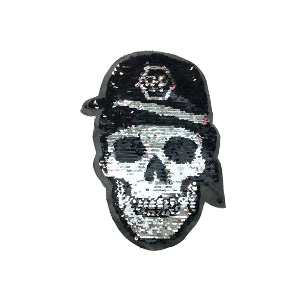 PC3645 - Reversible Double Sequin Skull XL (Sew On)