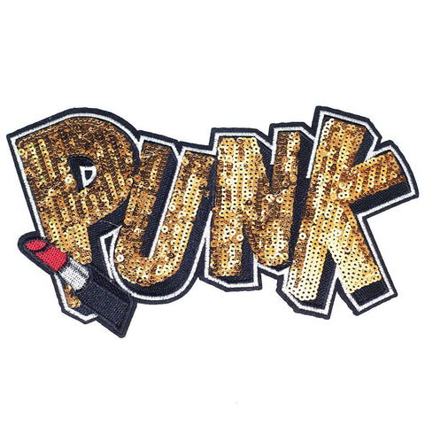 PC2416 - Sequin Punk Text Effect (Iron On)