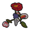 PC2472 - Double Red Flower (Iron On)