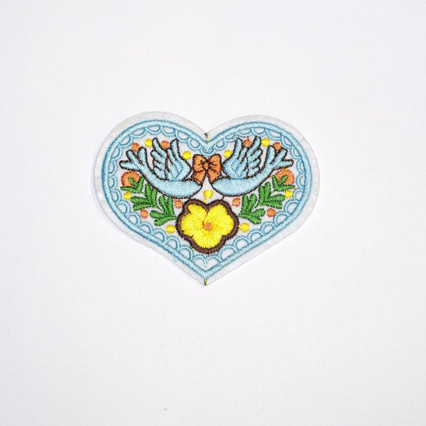 PC2108 - Blue Bird Heart (Iron On)