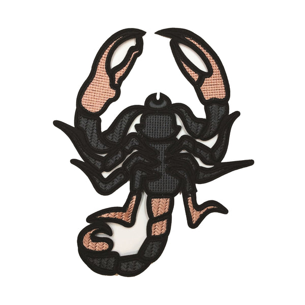PC3110 - Grey Pink Scorpion L  (Sew On)