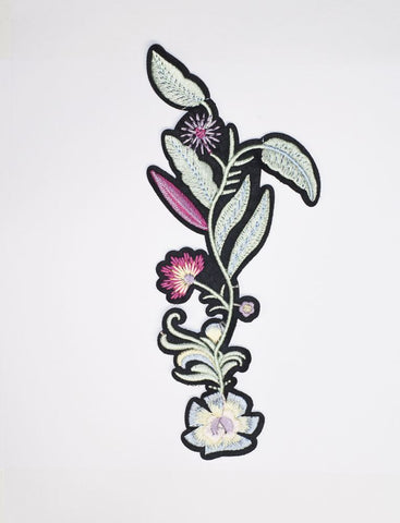 PC2171 - Soft Green Pink Flower (Iron On)