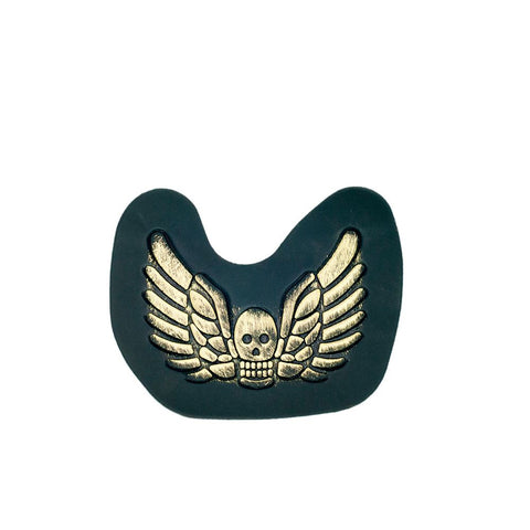 PC2632 - Golden Skull Wings PVC Leather (Sew On)