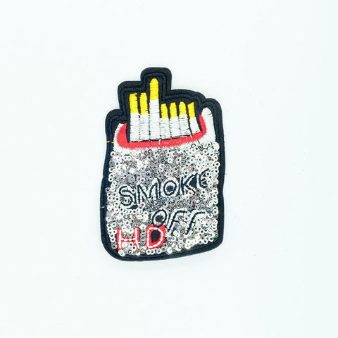 PC2520 - Sequin Smoke Off Cigarette (Iron On)