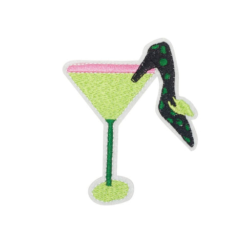 PC2379 - Green Cocktail Shoe (Iron On)