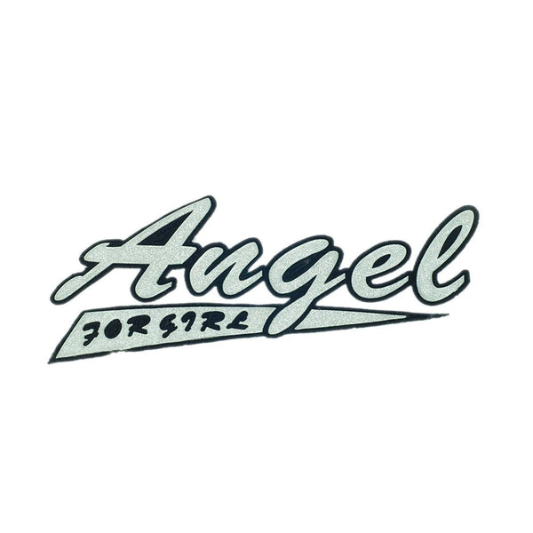 PC2641 - Silver Angel Forever Text (Iron On)