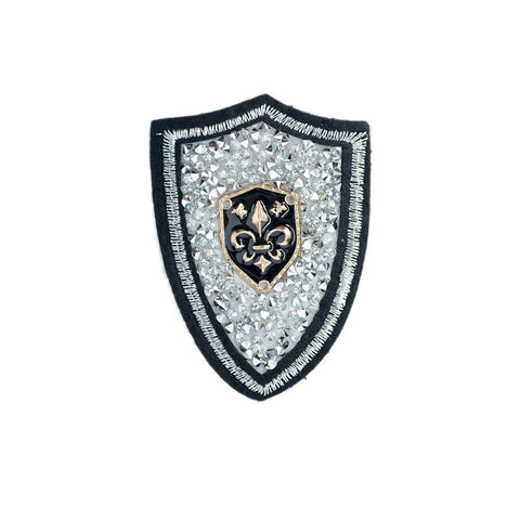 PC2888 - Spade Stone Shield Badge (Iron On)