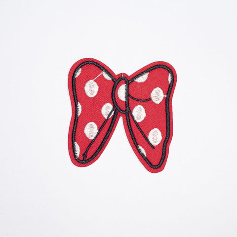 PC2121 - Red Ribbon White Dot (Iron On)