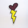 PC2252 - Sequin Red Heart Yellow Lightning (Iron On)