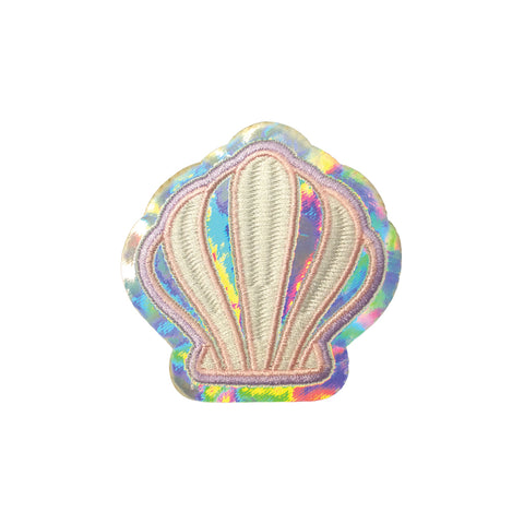 PC3661 - Holographic Clam Sea Shell (Iron On)