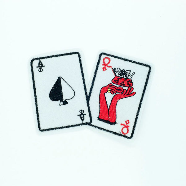 PC2616 - Ace and Quenn Poker Card (Iron On)