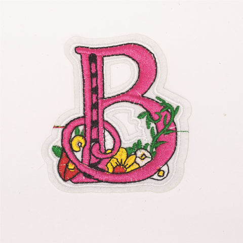 PC2290 - Fancy Letter B Pink (Iron on)