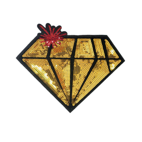 PC2799 - Golden Diamond Flower L (Sew On)