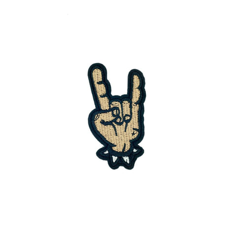 PC2568 - Brown Hand Rock! (Sew On)