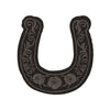 PC3107B - Grey Lucky Horseshoe Wide (Sew On)
