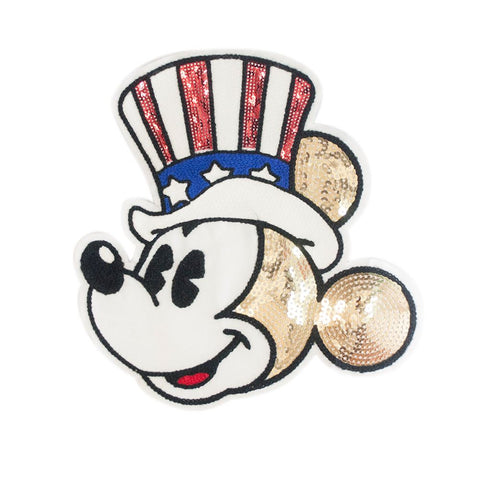 PC2776 - Sequin USA Hat Mouse L (Sew On)