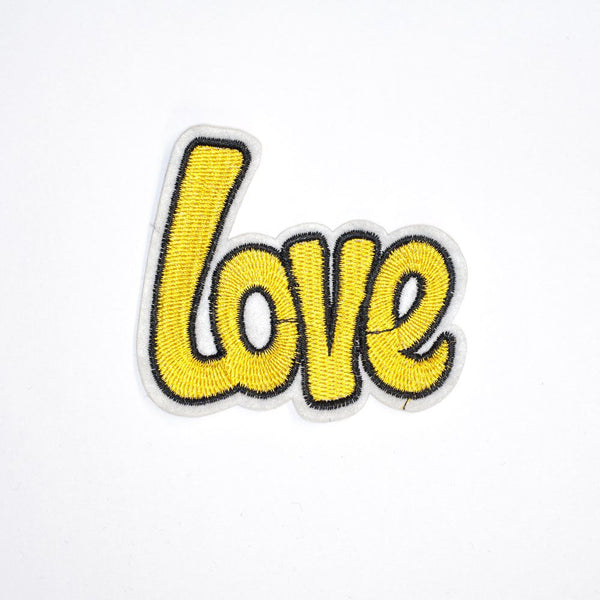 PC2111 - Yellow Love Text (Iron On)