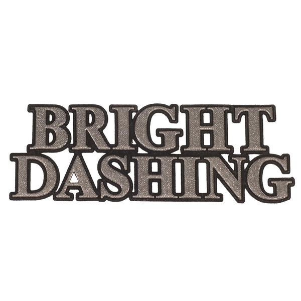 PC2317 - Silver PVC Bright Dashing Text (Sew on)