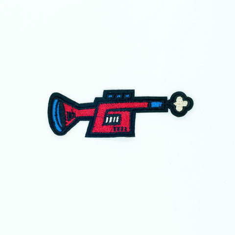 PC2532 - Small Red Cartoon Trumpet (Sew On)