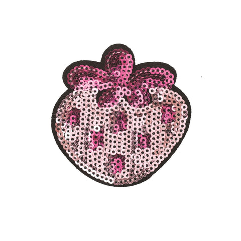 PC2287 - Sequin Pink Strawberry (Iron on)