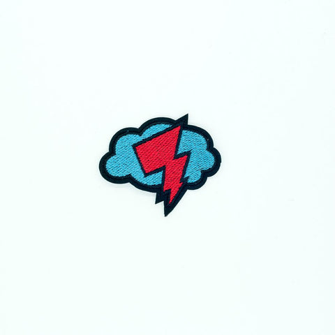 PC2671 - Cloud Ligtning Cartoon Pop Art Patch (Iron On)