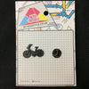 MP0061 - Black Bicycle Metal Pin Badge