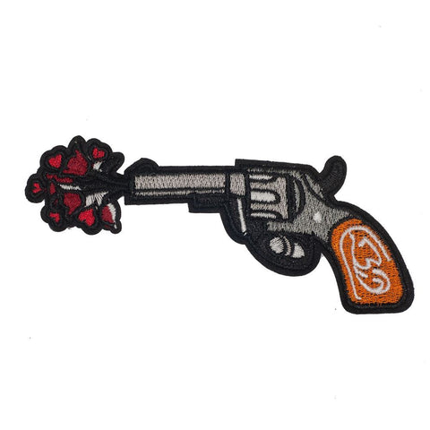 PC2381 - Gun and Flower (Iron On)