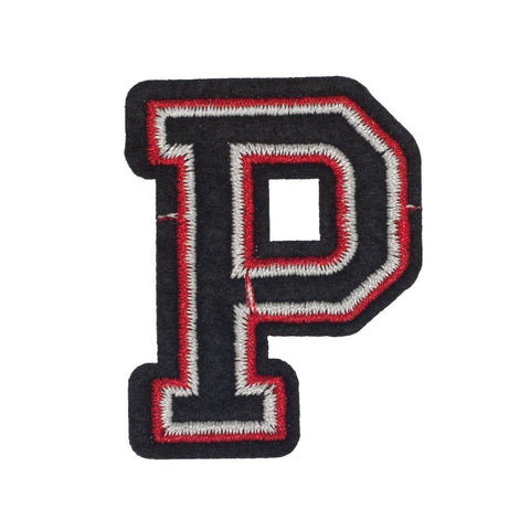 PC2413 - Black Red P Letter (Iron On)