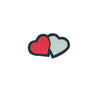 PC2552 - Red Gray Heart (Iron On)