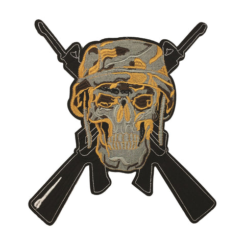 PC3126 - Gun Helmet Skull XL (Iron On)