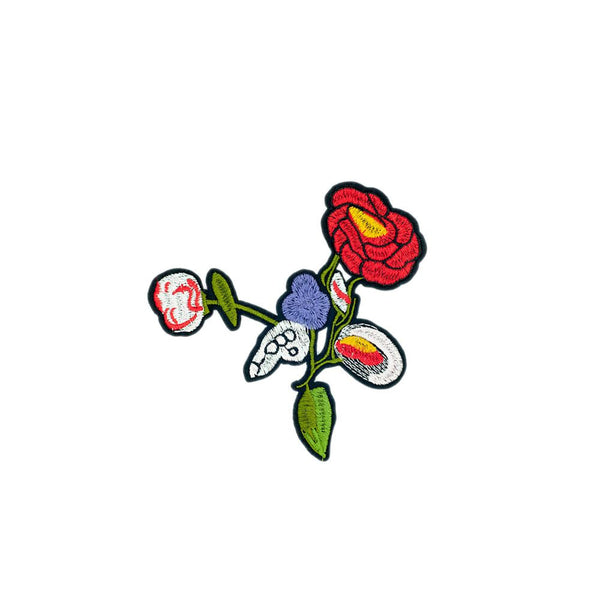 PC2725 - Red Purple Flower Bunch (Iron On)