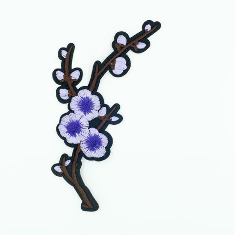PC2729B - Pure Purple Branch blossom Flower R (Iron On)
