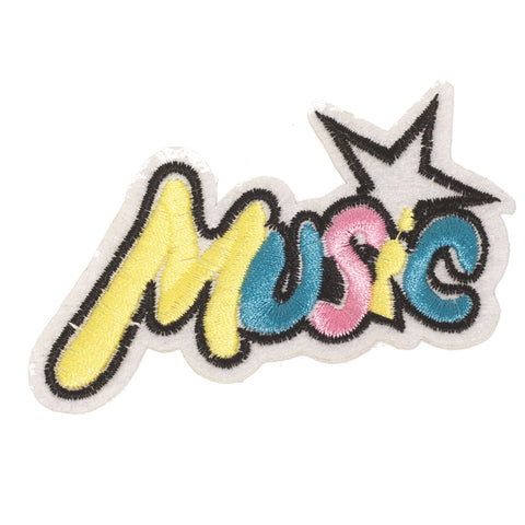 PT380B - Pastel tone Music Text (Iron on)
