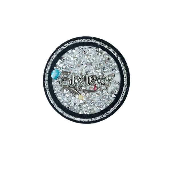 PC2887 - Style Round Stone Badge (Iron On)