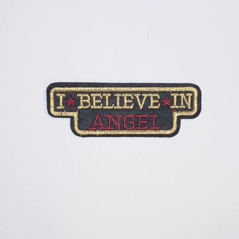 PC2128 - I Believe in Angel Text Black (Iron On)