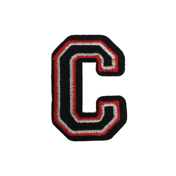 PC2405C - Black and Red Letter C (Iron On)