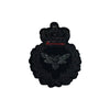 PC4165B - Black Bee Crown Crest (Sew On)