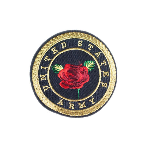PC2481 - US Army Round Flower Badge (Iron On)
