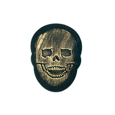 PC2630 - Golden Skull PVC Leather (Sew On)