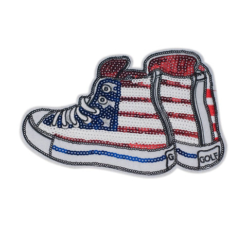 PC2394 - USA Flag Shoes (Iron On)