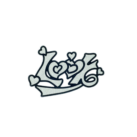 PC2634 - Silver Look Heart (Iron On)