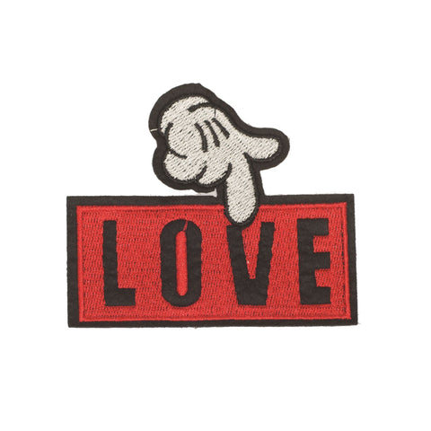 PC2269 - Red Love with Finger (iron on)