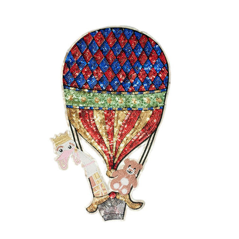 PC2800 - Sequin Bears Hot Balloons XL (Sew On)