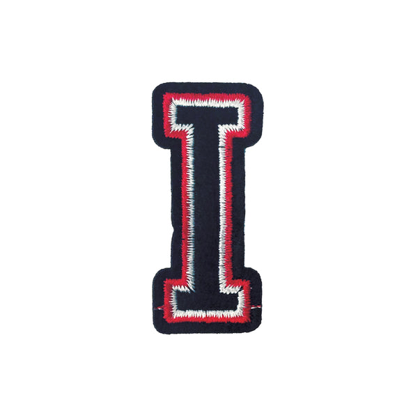 PC3029I - Black and Red Letter I (Iron On)