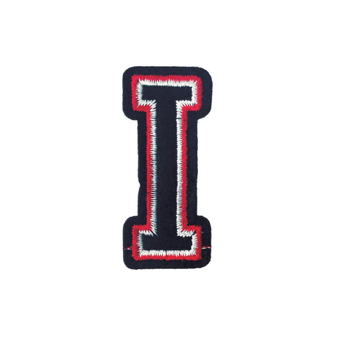 PC3029I - Black and Red Letter I (Iron On)