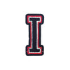 PC3029I - Black and Red Letter I (Iron On)