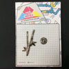 MP0189 - Light Gold Silver Bamboo Stick Metal Pin Badge
